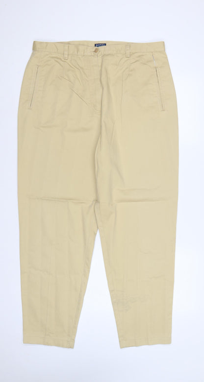 Softal Process Women’s Beige Chino Trousers Size 18 Cotton Tapered