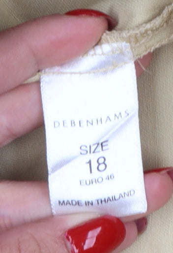 Softal Process Women’s Beige Chino Trousers Size 18 Cotton Tapered