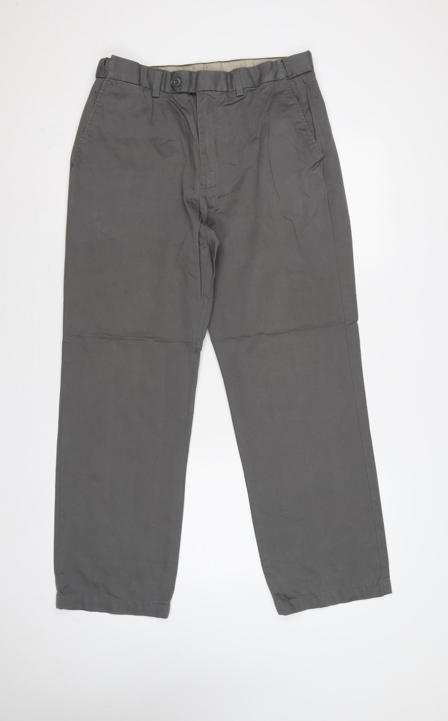 Marks & Spencer Men’s Grey 34/30 Blue Harbour Classic Chino Trousers