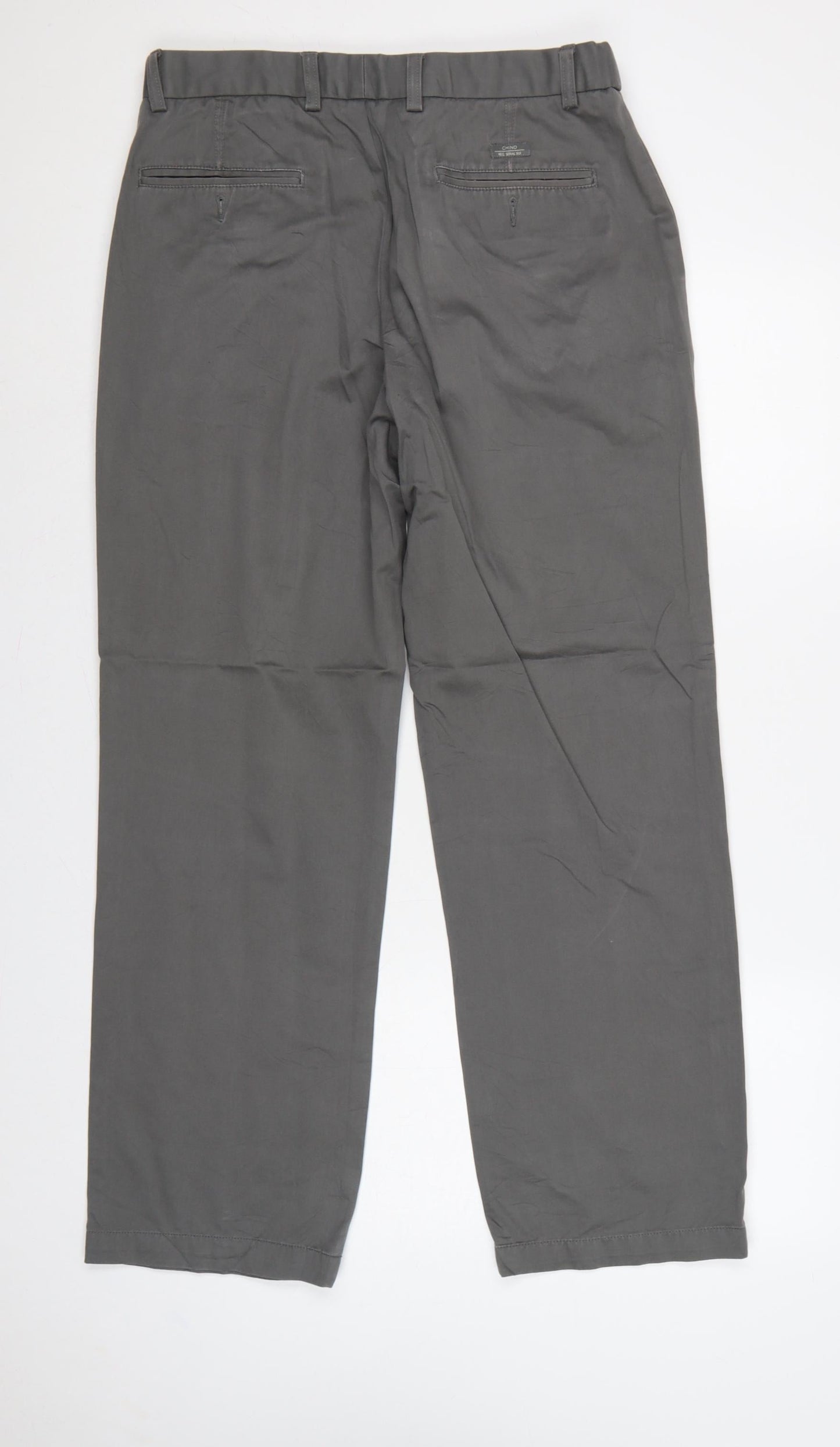 Marks & Spencer Men’s Grey 34/30 Blue Harbour Classic Chino Trousers