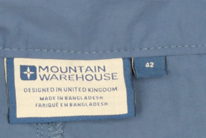 Mountain Warehouse Mens Blue Size 42 Lightweight Cargo Shorts
