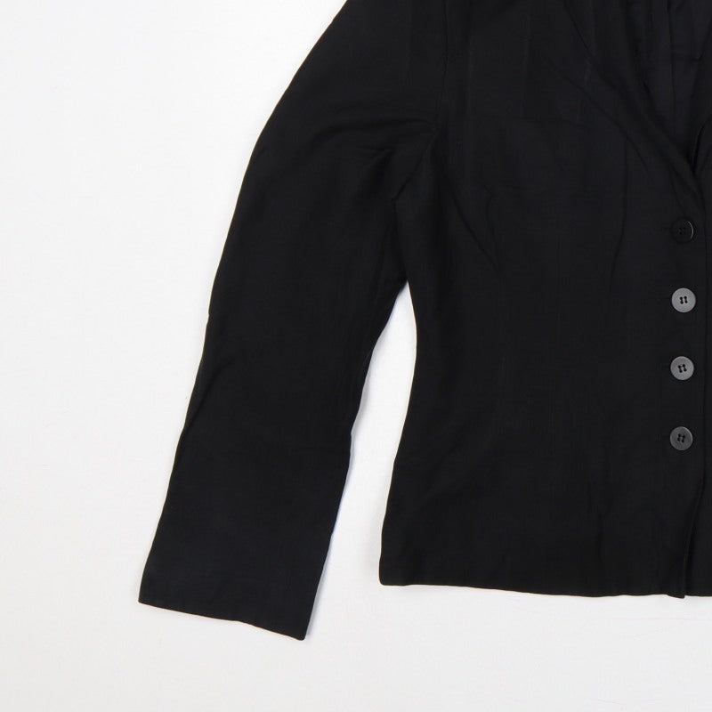 Kaliko Women’s Black Size 12 Tailored Single-Breasted Blazer Jacket