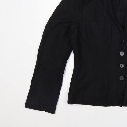 Kaliko Women’s Black Size 12 Tailored Single-Breasted Blazer Jacket