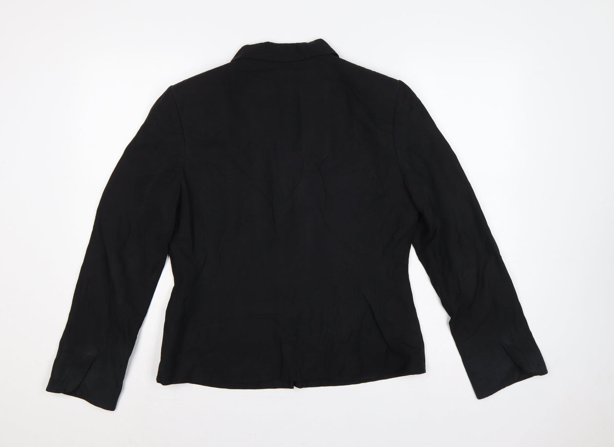 Kaliko Women’s Black Size 12 Tailored Single-Breasted Blazer Jacket