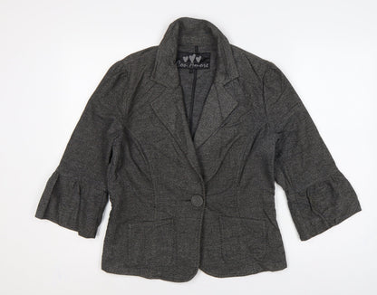 Marks and Spencer Per Una Women’s Grey Herringbone Blazer UK 12