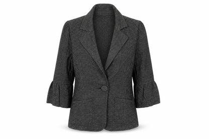 Marks & Spencer Per Una Women’s Grey Herringbone Blazer UK 12