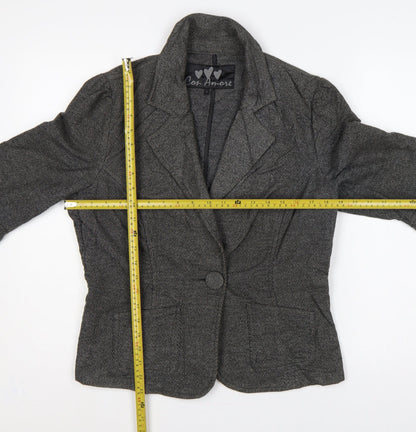 Marks and Spencer Per Una Women’s Grey Herringbone Blazer UK 12