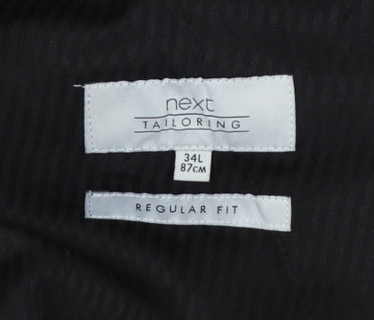 Next Men’s Black 34 Regular Fit Tailoring Straight Dress Trousers