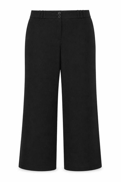 Marks & Spencer Women Black Pinstripe Wide Leg Dress Trousers UK 16