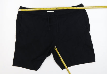 Autograph Men’s Black 3XL Cotton Modal Drawstring Sweat Shorts