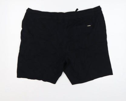 Autograph Men’s Black 3XL Cotton Modal Drawstring Sweat Shorts