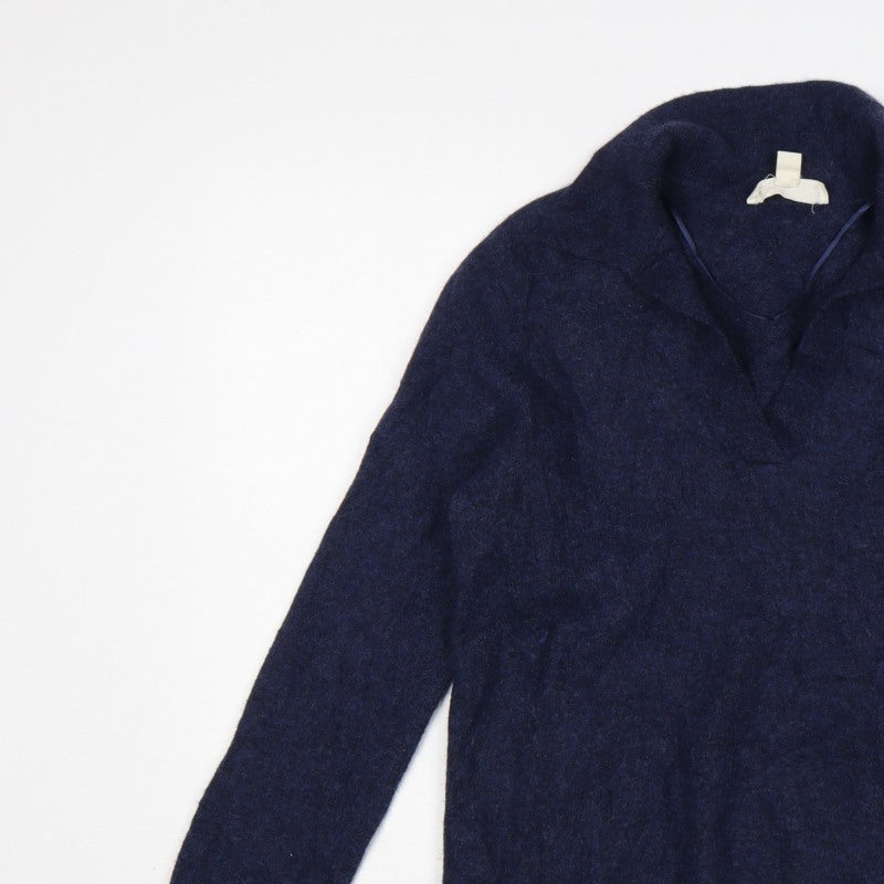Seasalt Cornwall Women’s Blue Cowl Neck Knit Pullover Jumper UK 14