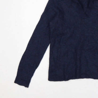 Seasalt Cornwall Women’s Blue Cowl Neck Knit Pullover Jumper UK 14