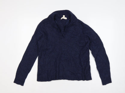 Seasalt Cornwall Women’s Blue Cowl Neck Knit Pullover Jumper UK 14