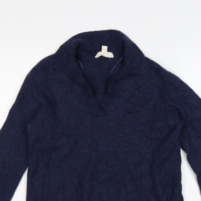Seasalt Cornwall Women’s Blue Cowl Neck Knit Pullover Jumper UK 14