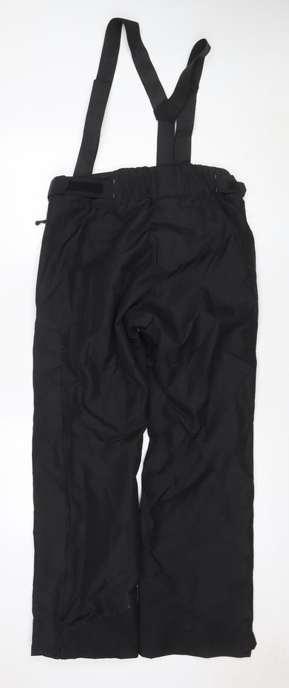 Quechua Men’s Black S Snow Pants Ski Trousers Braces Insulated