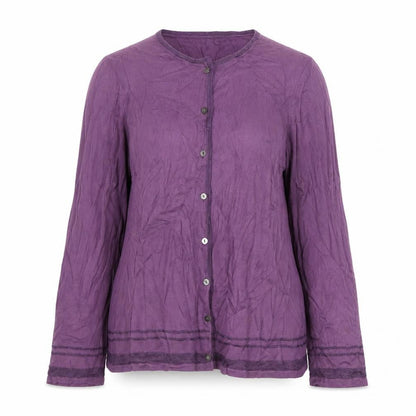 Racing Green Women Purple UK 10 Button Front Cotton Cardigan