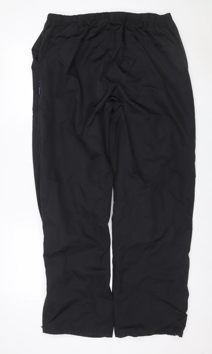 Decathlon Men’s Black XL Walking Trousers Elastic Waist Zip Pocket