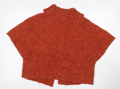 Sarah Spencer Women Orange Alpaca Wool Blend 18 Plus Cardigan