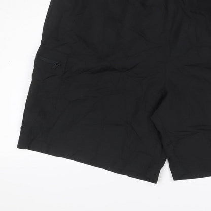 Lonsdale Men’s Black XL Athletic Cargo Training Shorts Mesh Lined