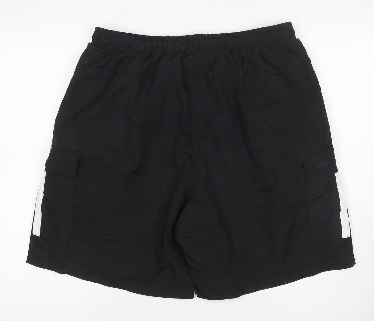 Lonsdale Men’s Black XL Athletic Cargo Training Shorts Mesh Lined