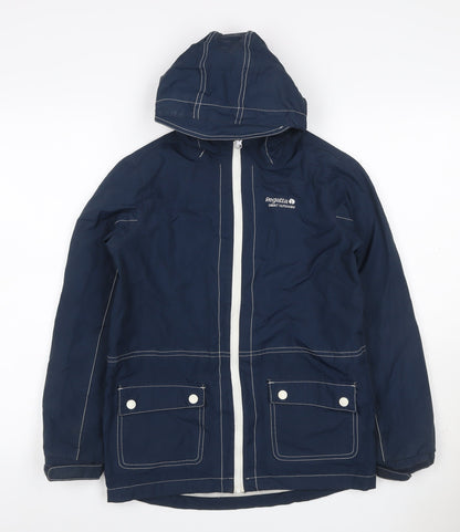 Regatta Boys Blue 11-12 Years Hooded Waterproof Rain Jacket