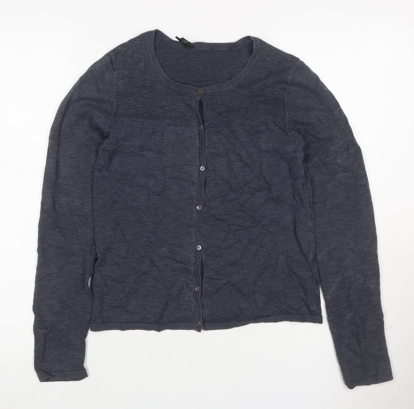 The White Company Women Grey S Cotton Linen Button Cardigan