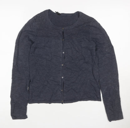 The White Company Women Grey S Cotton Linen Button Cardigan