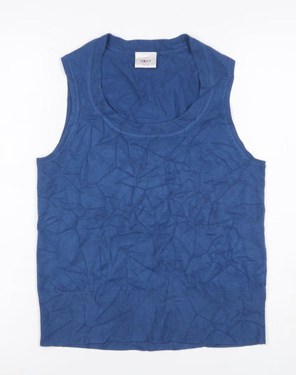 Next Women’s Blue UK 14 Sleeveless Scoop Neck Knit Jumper Vest