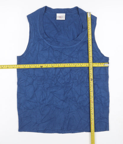 Next Women’s Blue UK 14 Sleeveless Scoop Neck Knit Jumper Vest