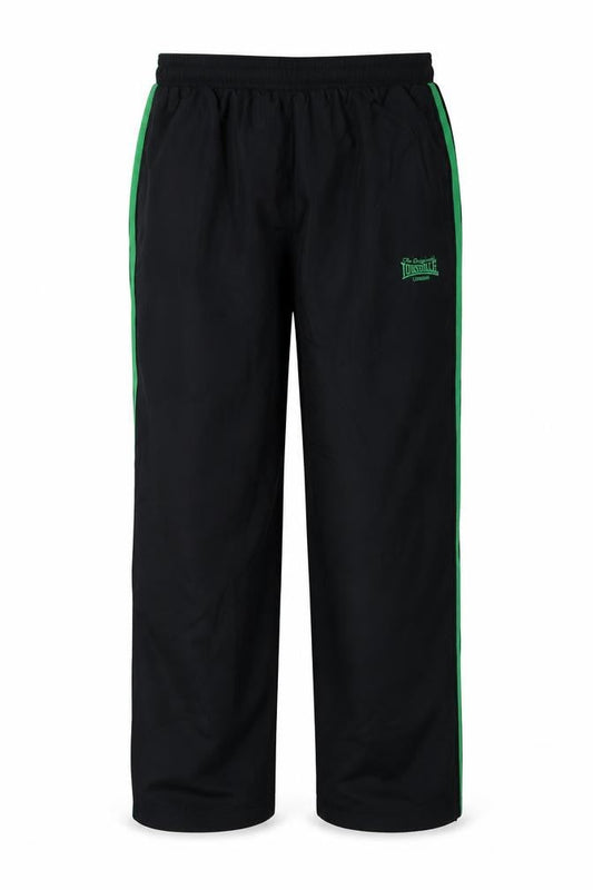 Lonsdale Men’s Black Green XL Track Pants Polyester Drawstring