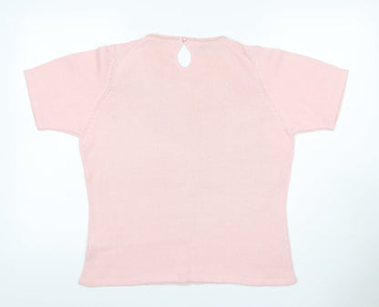 Honor Millburn at EWM Women’s Pink Size 14 Cable Knit Beaded Jumper