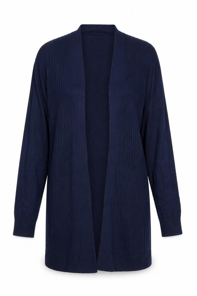 Marks and Spencer Women Blue M Open Longline Knit Cardigan