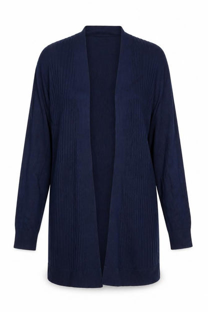 Marks and Spencer Women Blue M Open Longline Knit Cardigan