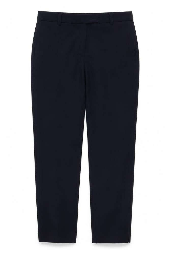 Marks & Spencer Women Blue UK 10 Regular Tailored Straight Trousers