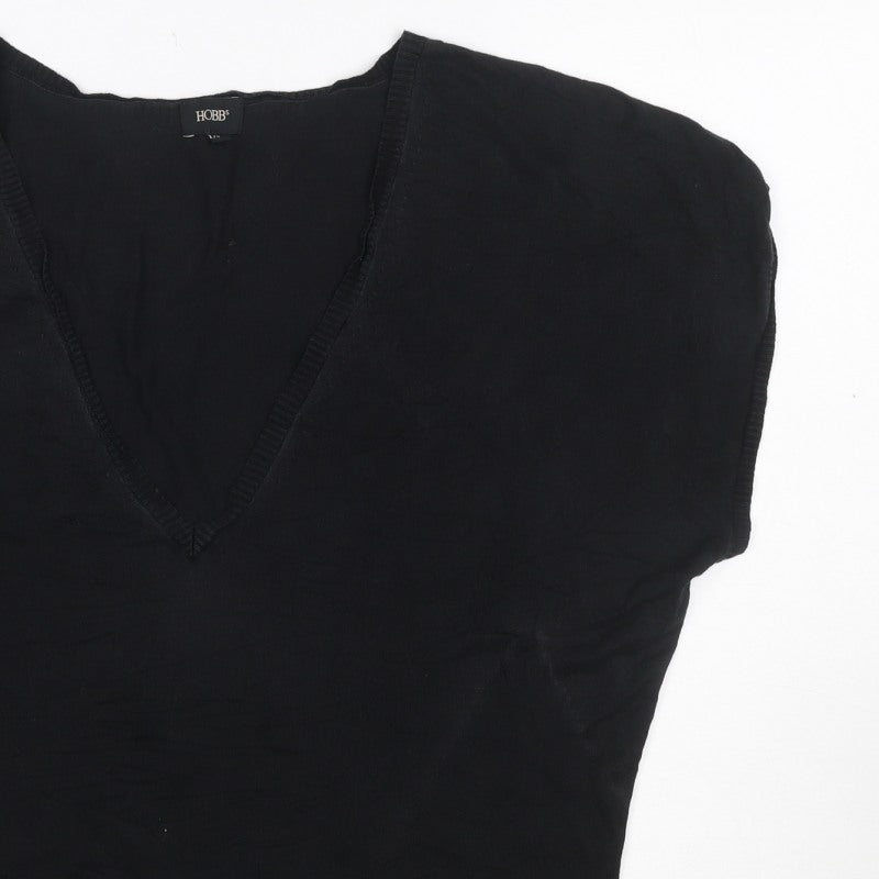 Hobbs Women Black Size M Basic Knit V-Neck Sleeveless Tank Top