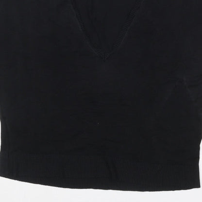Hobbs Women Black Size M Basic Knit V-Neck Sleeveless Tank Top