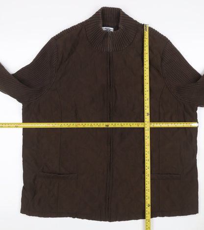 Croft & Barrow Women’s Brown UK 20 1X Quilted Knit Puffer Jacket