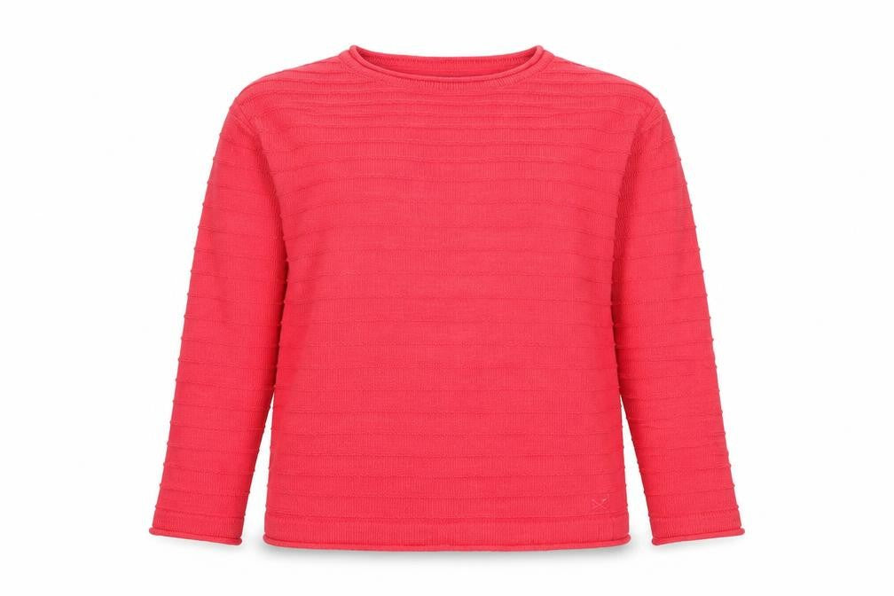 Front view of Crew Clothing Pink, size 14, Cotton Blend Crew Neck Jumper