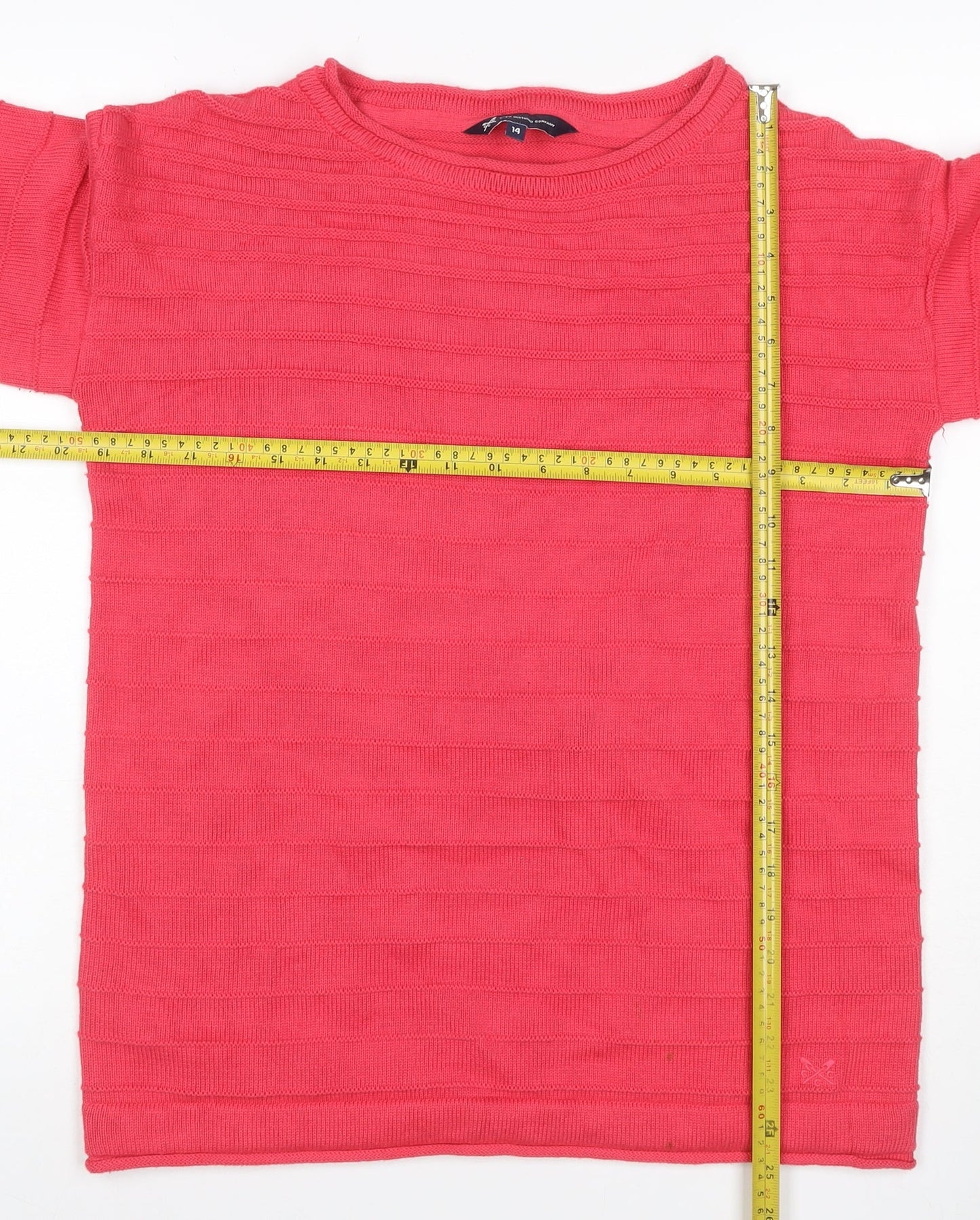 Crew Clothing Women’s Pink Size 14 Cotton Blend Crew Neck Jumper