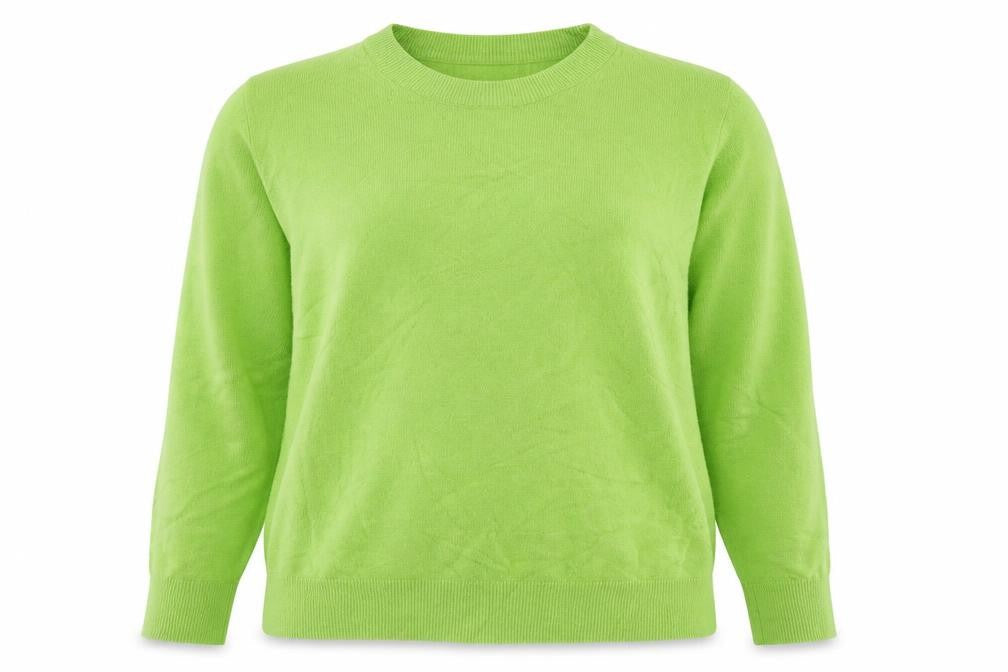 Marks and Spencer Women Green L Cashmere Crew Neck Pullover Jumper