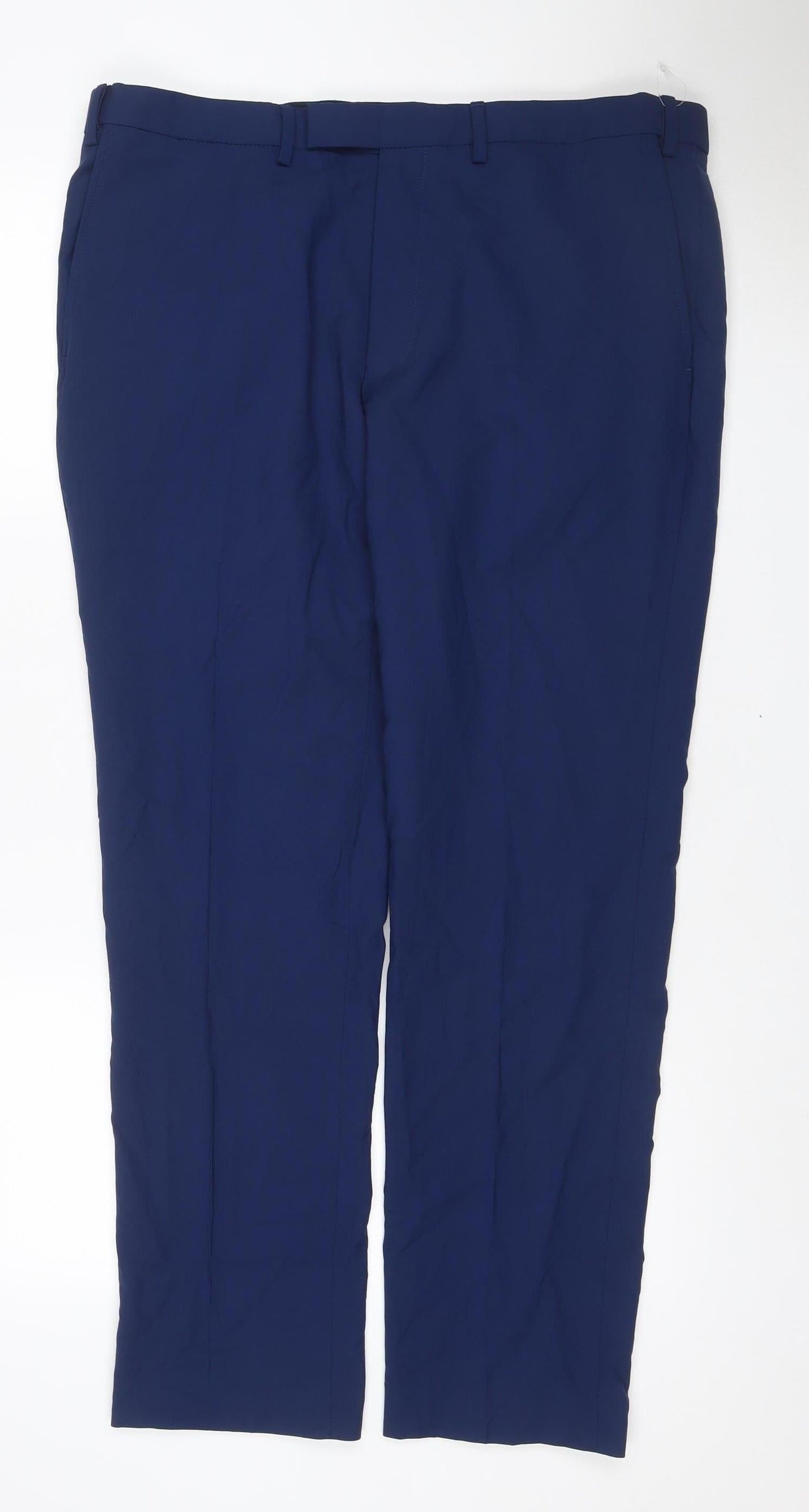 Marks & Spencer Men Blue 38/31 Skinny Dress Trousers Smart Formal