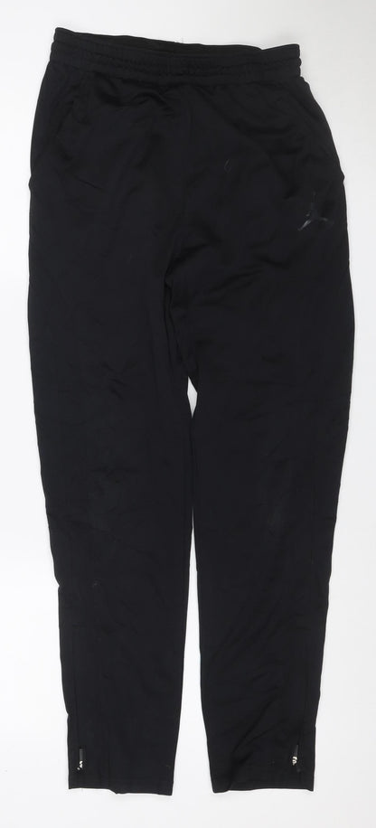 Jordan Boys Black Size 15 Years Track Pants Basketball Zip Pockets