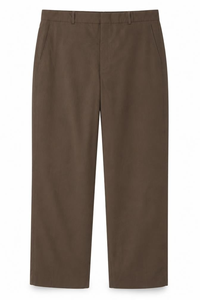 Zara Men Brown 2XL Straight Leg Adjustable Waist Dress Trousers