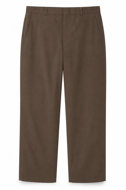 Zara Men Brown 2XL Straight Leg Adjustable Waist Dress Trousers