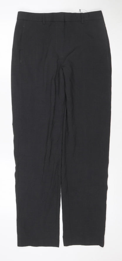Marks & Spencer Women Black Size 10 Regular Straight Dress Trousers