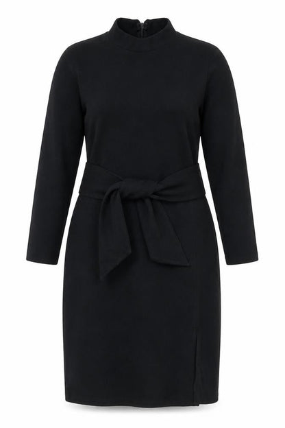 M&S Women’s Black UK 16 Knee Length Belted Stretch Sheath Dress