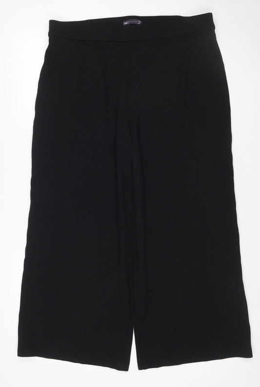 Additional front view of Marks & Spencer unisex black 38 short stretch dress trousers