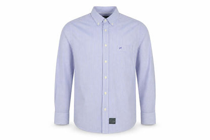 Sacoor Brothers Men’s Blue Stripe XL Cotton Button-Down Shirt