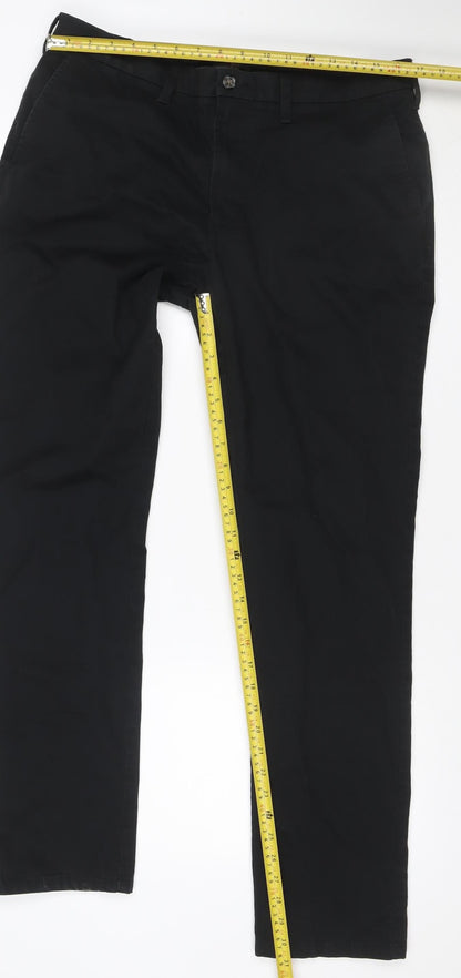 Marks and Spencer Men’s Black Slim Chino Trousers Size 36/33